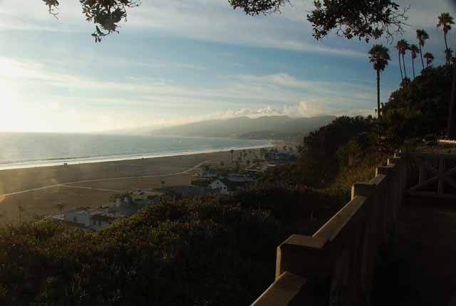 the shoreline below Santa Monica Park